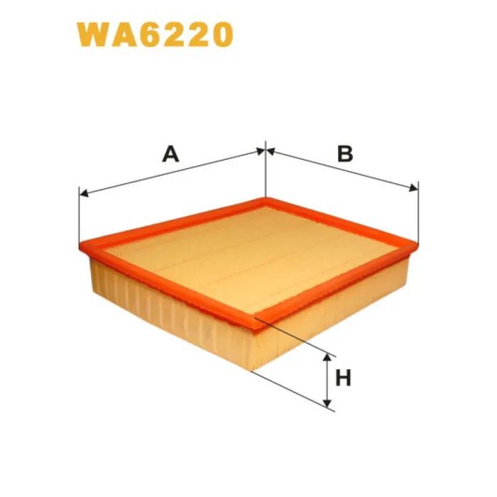 Фільтр повітря Opel Frontera A, Omega A, Senator B; Vauxhall Carlton, Frontera A, Se Wix Filters (WA6220)