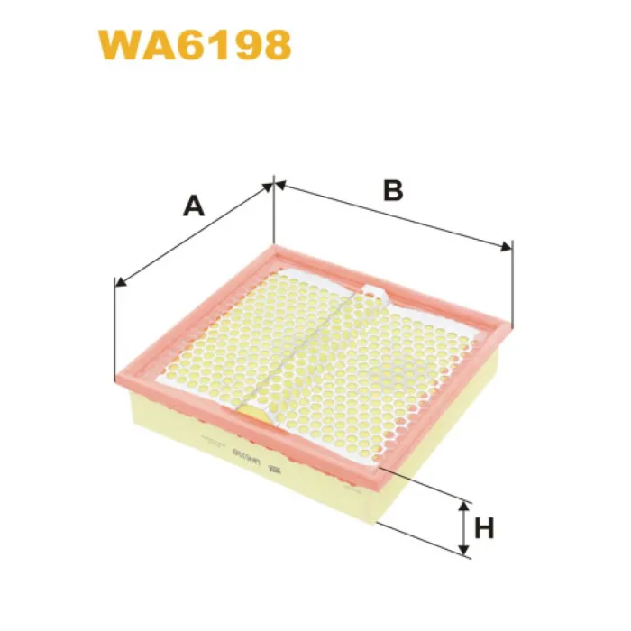 Фільтр повітря Mercedes 190, 250, E (W/R/C/S124) Wix Filters (WA6198)