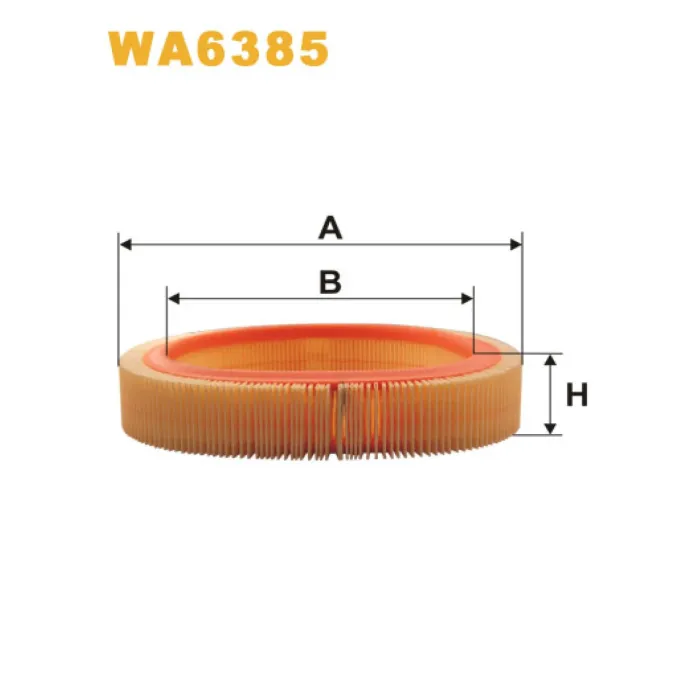 Фільтр повітря Bedford Astramax/Astra Van; Opel Ascona B, Ascona C, Corsa A, Kadett Wix Filters (WA6385)