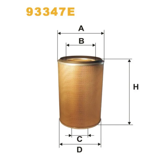 Фільтр повітря Bedford; Foden; Leyland; Renault (RVI) CBH, CLM, G, GB, GBH, GR, Magn Wix Filters (93347E)