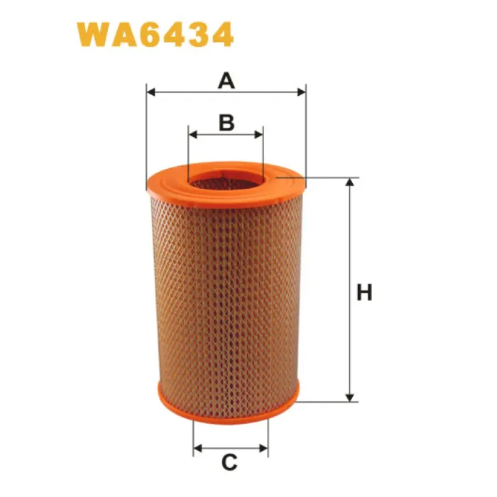 Фільтр повітря Alfa Romeo AR 6/8; Citroen C25; Fiat 127, 131, 132, Argenta, Ducato ( Wix Filters (WA6434)