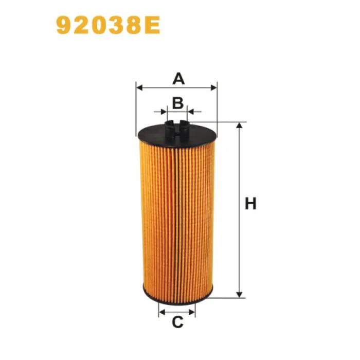 Фільтр оливи Evobus Citaro, Citaro LE, Integro, Intouro, Setra S 400, Tourino; Kaessbo Wix Filters (92038E)