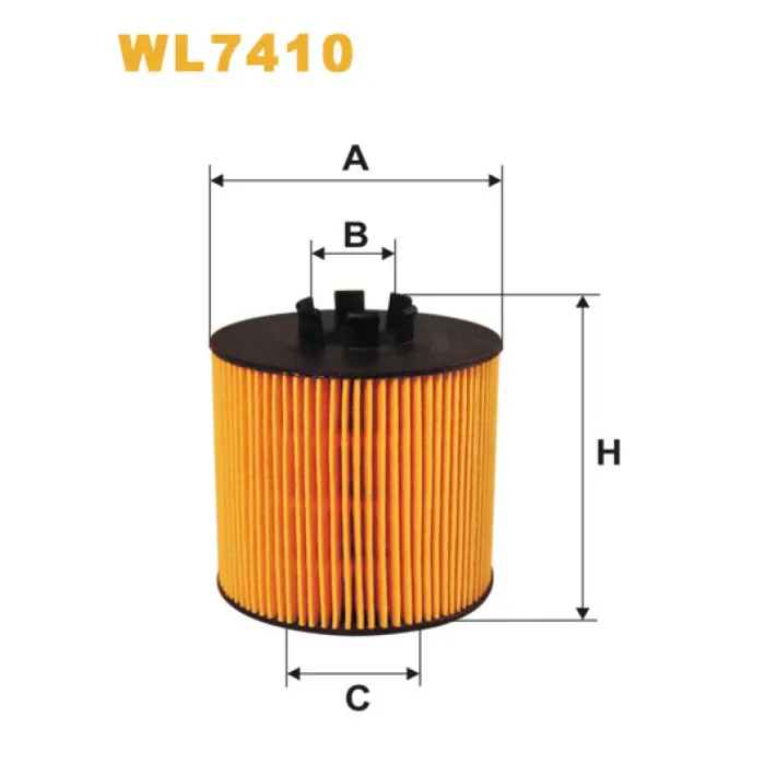 Фільтр оливи Audi A3 II; Seat Altea, Cordoba III, Ibiza V, Leon II, Toledo III; Skoda Wix Filters (WL7410)