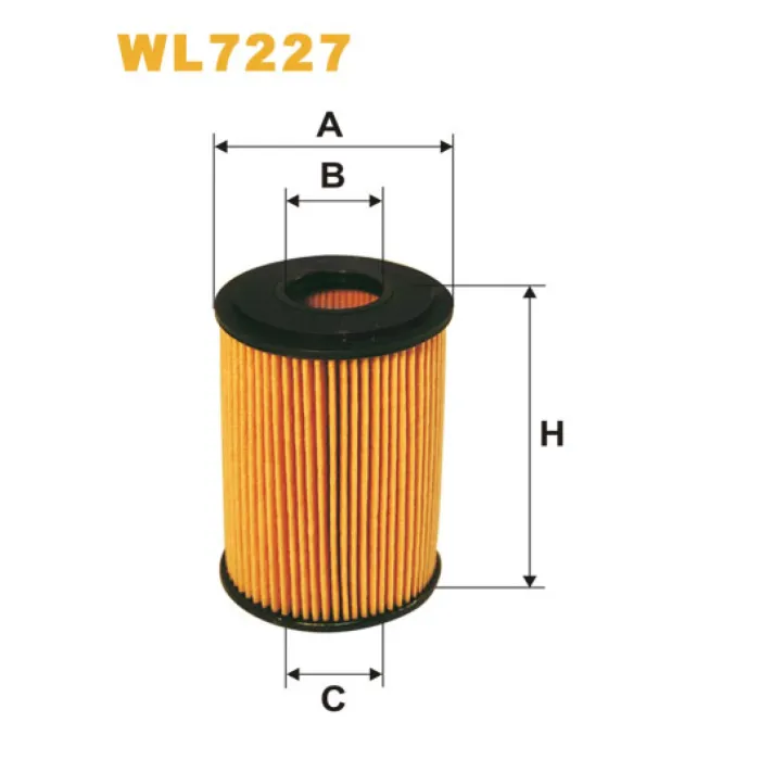 Фільтр оливи Mercedes A (W168), Vaneo (W414) Wix Filters (WL7227)