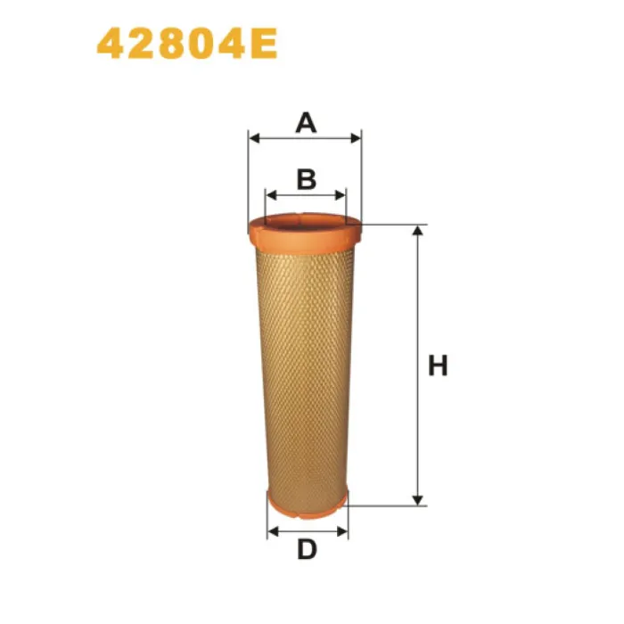 Фільтр повітря Daf 95 XF; Claas-Combines Atles; J.C.B.(J.C. Bamford) Tractors Fastra Wix Filters (42804E)