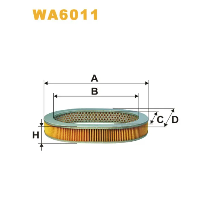 Фільтр повітря Honda Civic IV, Civic V Wix Filters (WA6011)