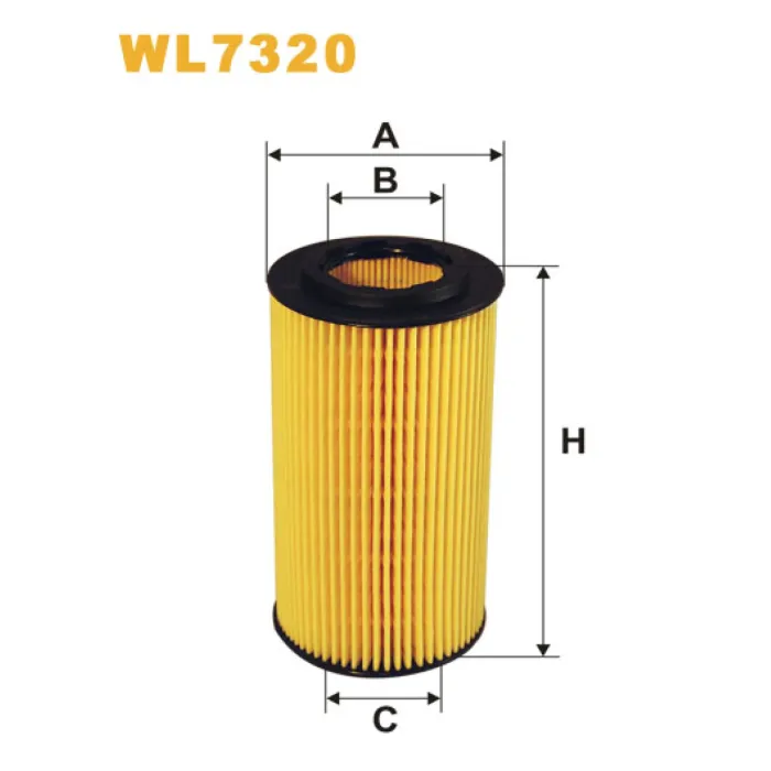 Фільтр оливи Ford Focus II, Kuga, Mondeo IV (07-), S-Max; Volvo C30, C70 II (Cabrio), Wix Filters (WL7320)