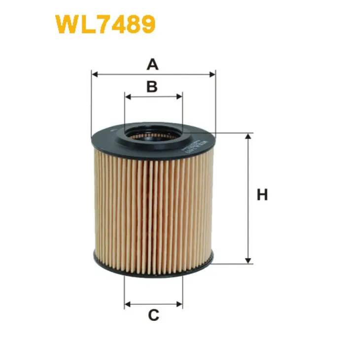 Фільтр оливи Seat; Skoda; Volkswagen 1.2TDI Wix Filters (WL7489)