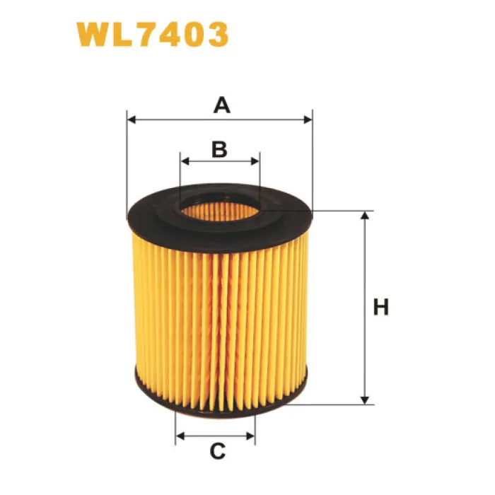 Фільтр оливи BMW Serie 1 (E81/E82/E87/E88), Serie 3 (E46), Serie 3 (E90/E91/E92/E93), Wix Filters (WL7403)