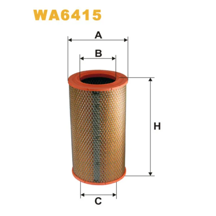 Фільтр повітря Bumar-Koszalin Bumar-Koszalin; Wsw „Andoria” 4 CT90, 4 CT90-1 Turbo; Wix Filters (WA6415)