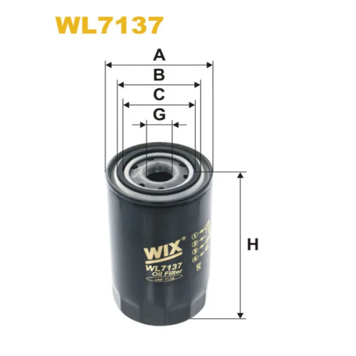 Фільтр оливи Nissan Patrol, Pick Up Wix Filters (WL7137)