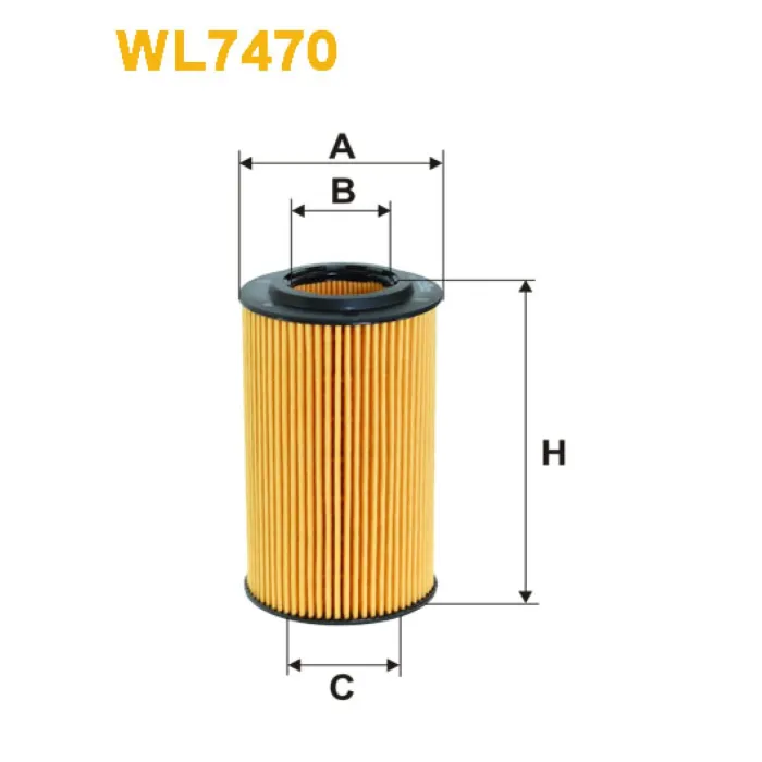 Фільтр оливи Mercedes C (W204/S204), CLS (C218), E (W212), GLK (X204), M (W166), SLK ( Wix Filters (WL7470)