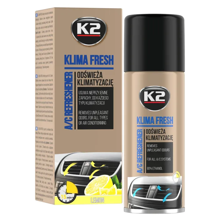 Очищувач системи кондиціонування K2 Klima Fresh "Лимон" 150 мл (K222)