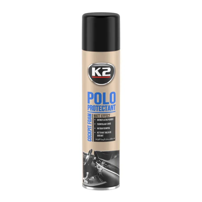 Поліроль для пластику K2 Polo Protectant матовий прозорий аерозоль 300 мл (K413)
