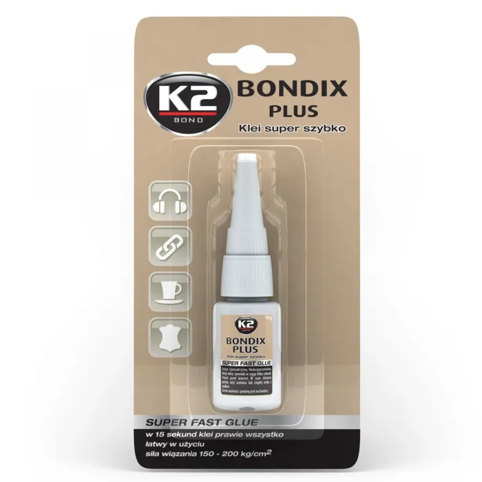 Суперклей універсальний K2 Bondix Plus прозорий туба 10 г (B101)