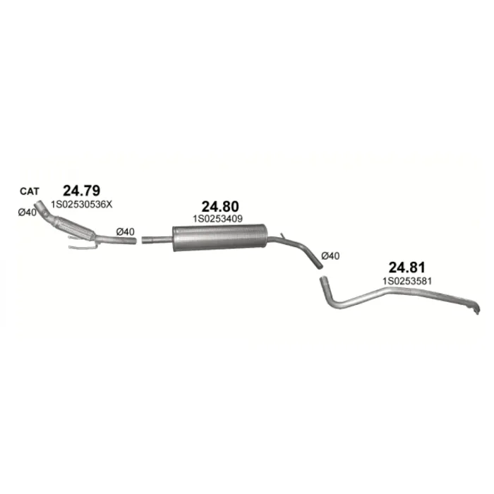 Резонатор VW UP/ Skoda Citigo/ Seat Mii Polmostrow (24.80)