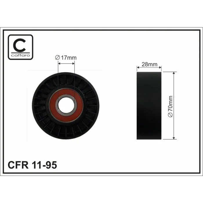 Ролик натяжний CAFFARO (11-95)