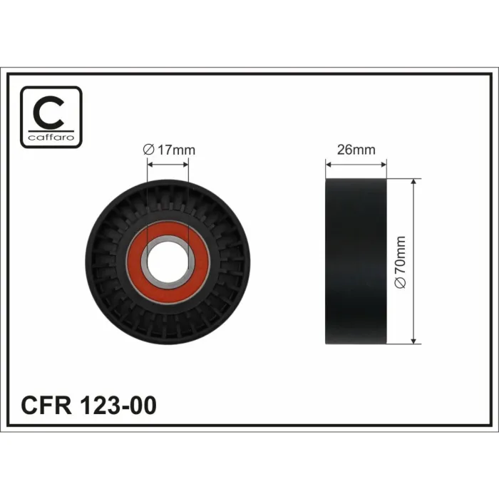 Ролик натяжний CAFFARO (123-00)