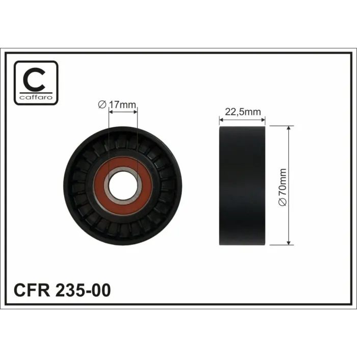 Ролик натяжний CAFFARO (235-00)