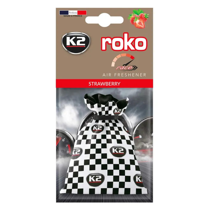 Ароматизатор для салону авто K2 Roko Race "Полуниця" 25 г (V820R)