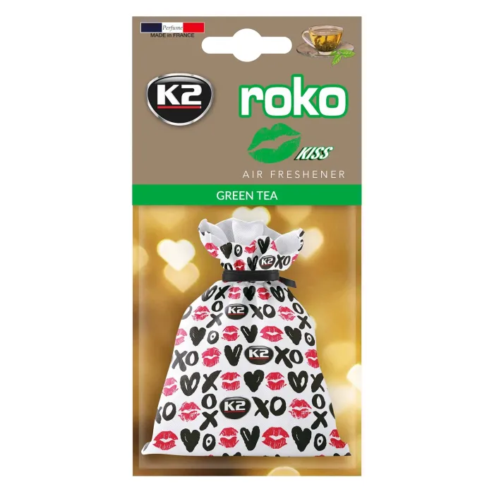 Ароматизатор для салону авто K2 Roko Kiss "Зелений чай" 25 г (V822K)