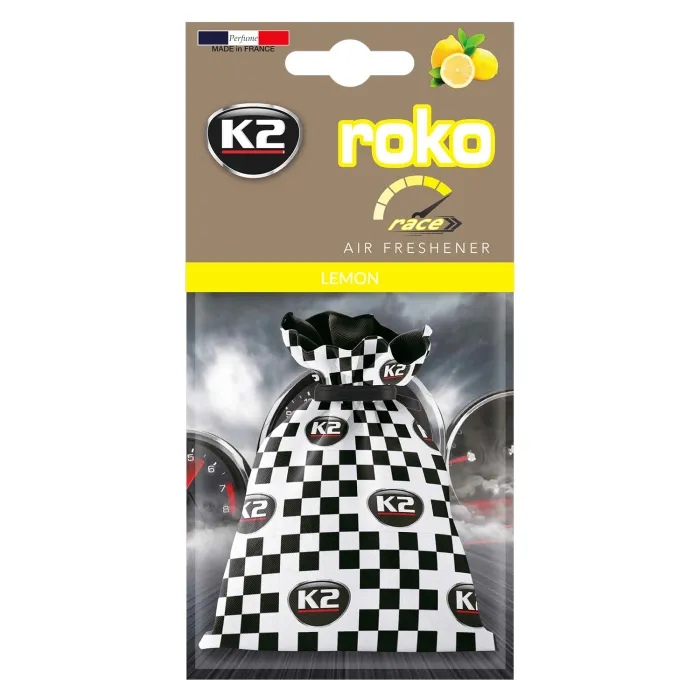 Ароматизатор для салону авто K2 Roko Race "Лимон" 25 г (V825R)