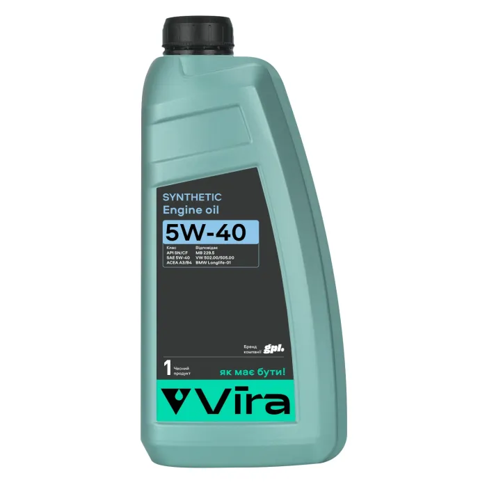 Олива моторна VIRA Synthetic 5W-40 1 л (VI0311)
