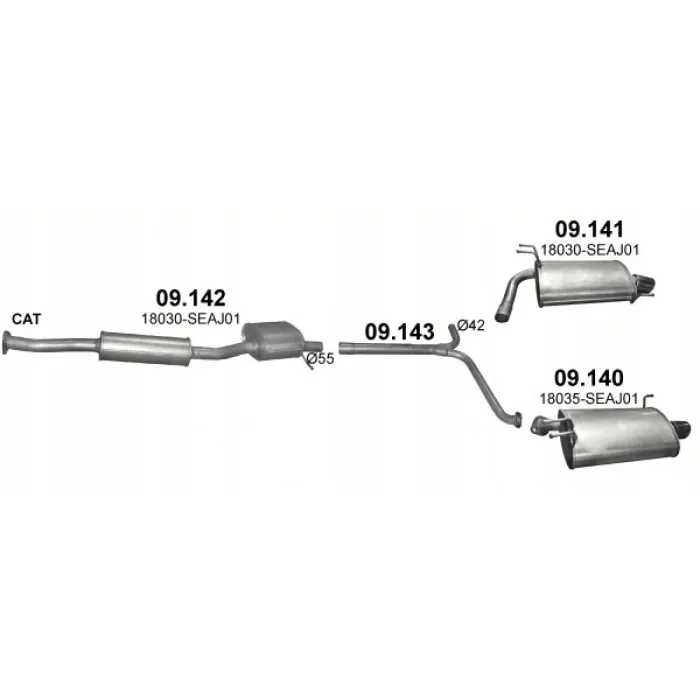 Резонатор Honda Accord 2.4i 16V Polmostrow (09.142)