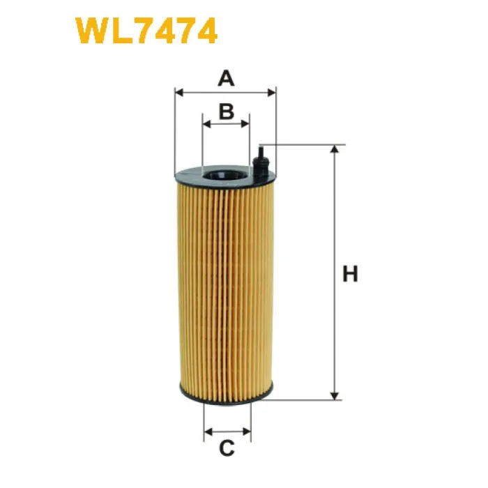 Фільтр оливи BMW Serie 1 (E81/E82/E87/E88), Serie 3 (E90/E91/E92/E93), Serie 5 (E60/E6 Wix Filters (WL7474)