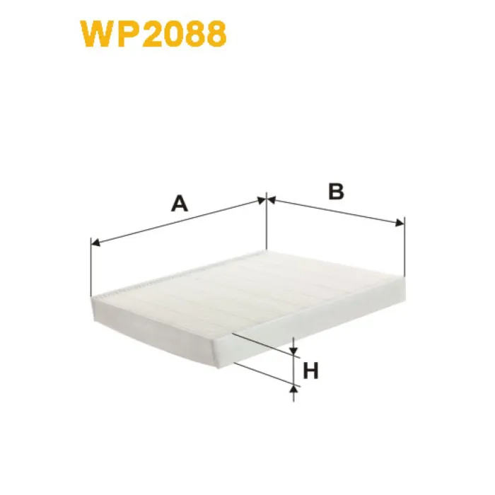 Фільтр салона Audi A3 III, TT III; Seat Leon III; Skoda Octavia III; Volkswagen Golf V Wix Filters (WP2088)