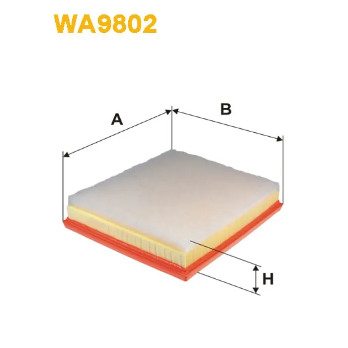 Фільтр повітря Wix Filters (WA9802) (Citroen Berlingo II,C-Elysee, C3 II, C3 Picasso, C4 Cactus, C4 II, C4)