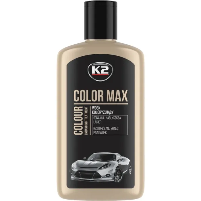 Поліроль восковий для кузова K2 Color Max чорний 250 мл (K020CAN)