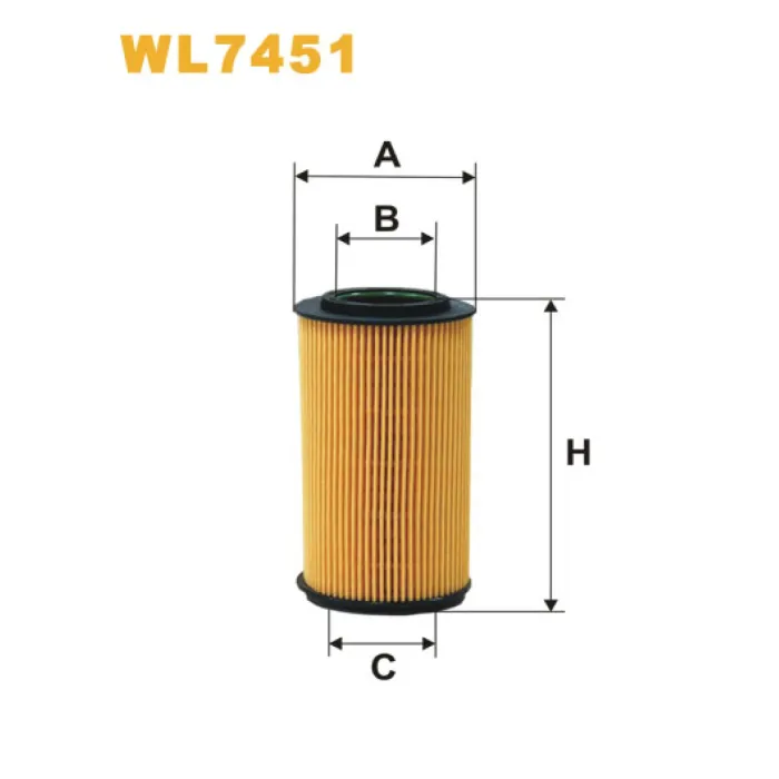 Фільтр оливи Wix Filters (WL7451) - (Hyundai Grandeur, Sonata; Kia Opirus, Sorento)