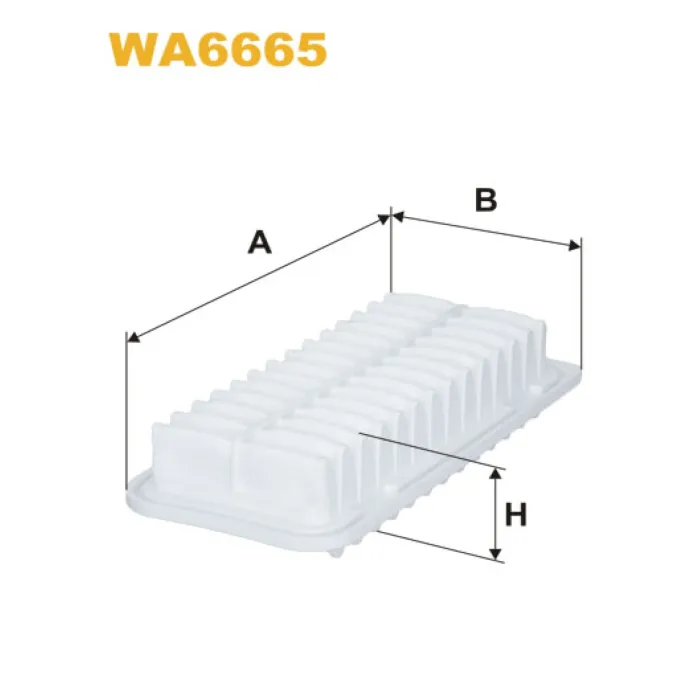 Фільтр повітря Wix Filters (WA6665) - (Daihatsu Charade II; Subaru Trezia; Toyota Verso-S, Yaris II, Yaris III, Yaris/Yaris