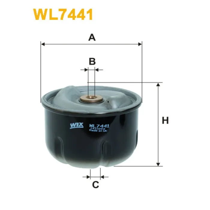 Фільтр оливи Wix Filters (WL7441) - (Ford Transit (07)Landrover Defender (90-), Discovery II)