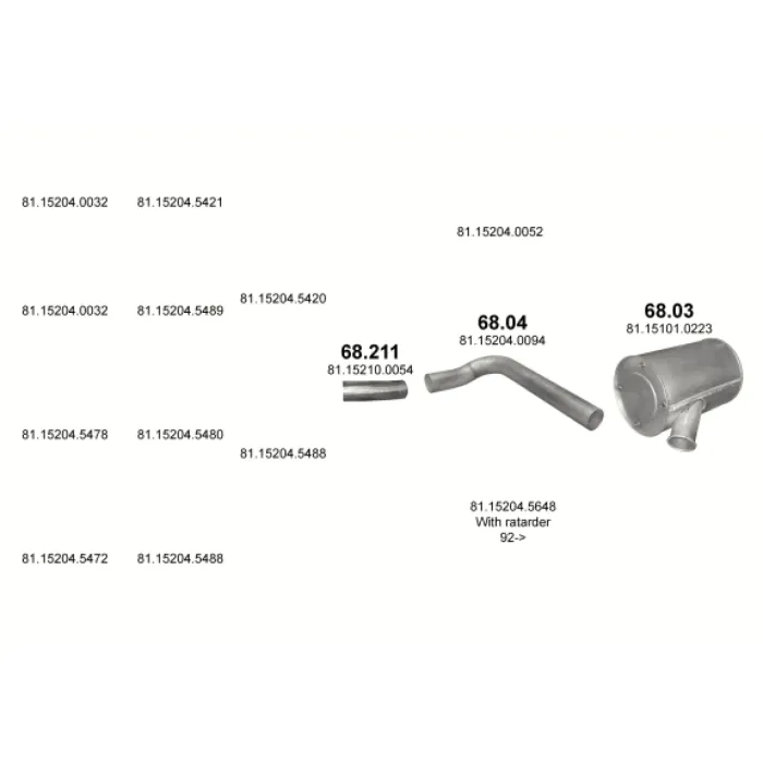 Глушник Polmostrow (68.03) - (MAN 19.272 16/19 T 4X2 18/89)