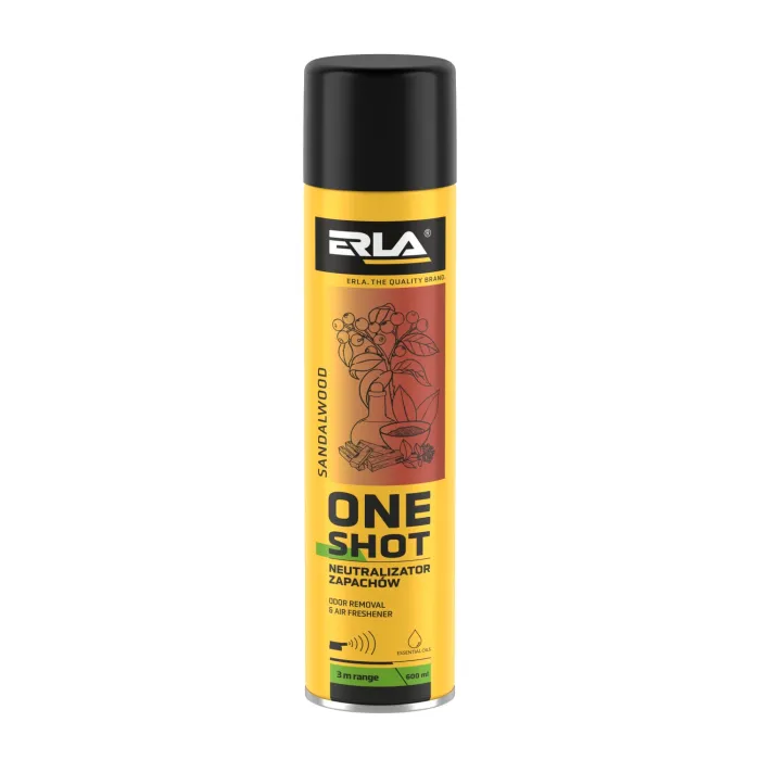 Нейтралізатор запаху та освіжувач повітря ERLA One Shot "Сандалове дерево" 600 мл (R422)