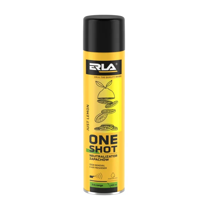 Нейтралізатор запаху та освіжувач повітря ERLA One Shot "Лимон" 600 мл (R424)