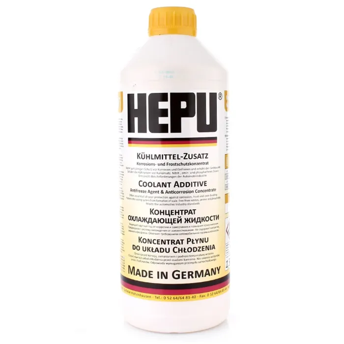 Рідина охолоджуюча HEPU Антифриз G11 жовта концентрат 1,5 л (P999)