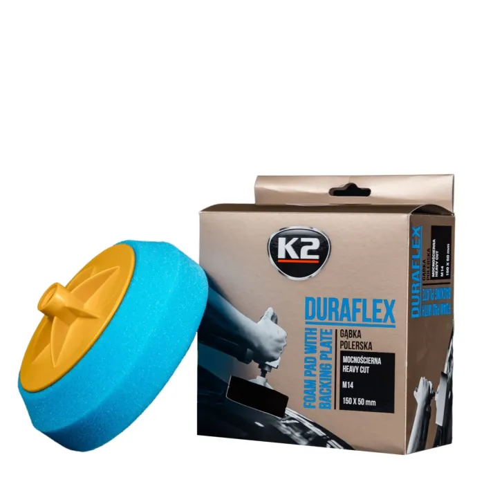 Губка для полірування K2 Duraflex на липучці блакитна 150 мм х 50 мм (L641)