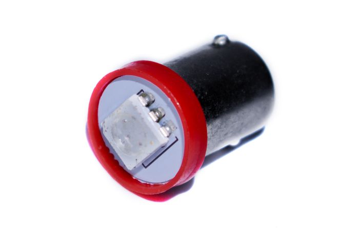 Светодиодная лампа AllLight T 8.5  1 диод 5050 BA9S 12V 0.45W RED