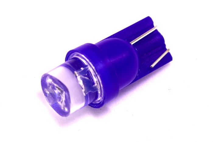 Светодиодная лампа AllLight T10  1 диод LED бц W2,1x9,5d 12V BLUE