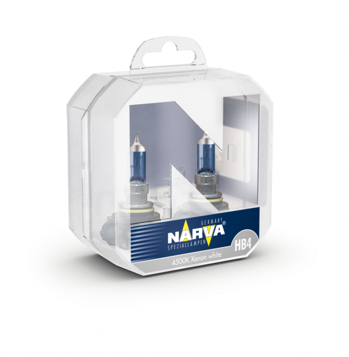 Комплект галогеновых ламп NARVA 48626 TWIN SET HB4 12V 55W RANGE POWER WHITE