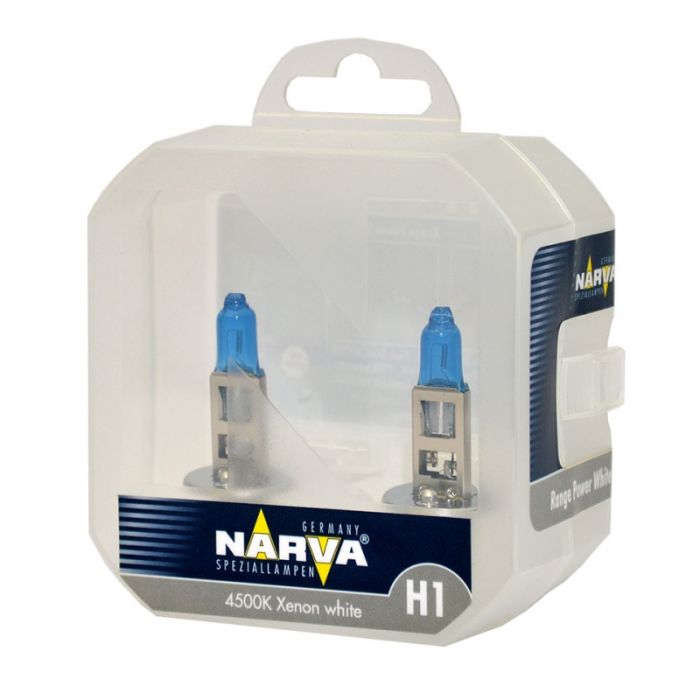 Комплект галогеновых ламп NARVA 48641 TWIN SET H1 12V 55W RANGE POWER WHITE