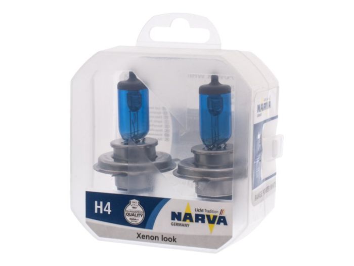 Комплект галогеновых ламп NARVA 48680 TWIN SET H4 12V 60/55W RANGE POWER WHITE