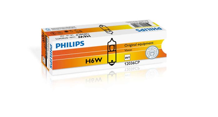 Указательная лампа галогеновая PHILIPS 12036CP H6W 12V 6W BAX9s