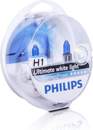 Комплект галогеновых ламп PHILIPS 12258DVS2 H1 55W 12V P14,5s Diamond Vision