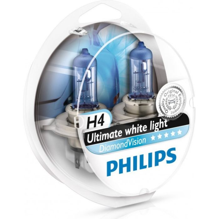 Комплект галогеновых ламп PHILIPS 12342DVSP H4 60/55W 12V P43t Diamond Vision