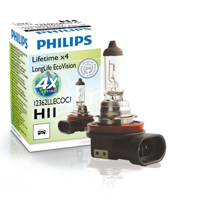 Галогеновая лампа PHILIPS 12362LLECOC1 H11 55W 12V PGJ19-2 LLECO