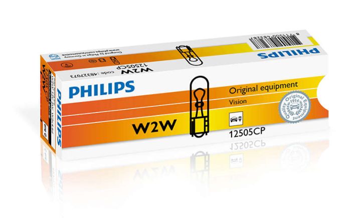 Автолампа ук. PHILIPS 12505CP W2W 12V 2W W2X4,6d